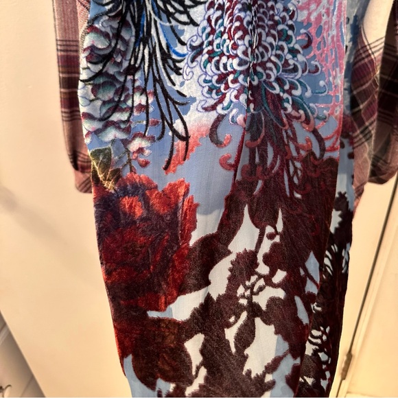 Aratta Silent Journey Mixed Print Flannel Shirt. Size L - Picture 3 of 6